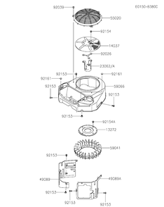 Fs541v-Ds37 Cooling Equipment Diagram and Parts List for FS541V-DS37  Cub Cadet Engine